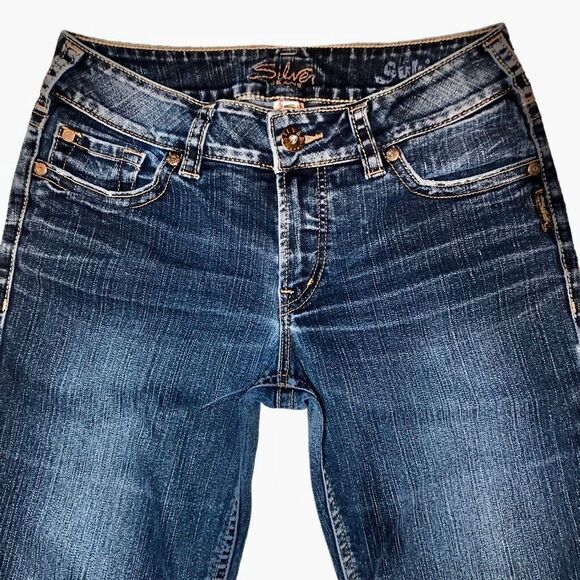 Silver Jeans Suki Mid Rise Bootcut Jeans in Blue Wash Women’s 29/30 - Picture 3 of 14